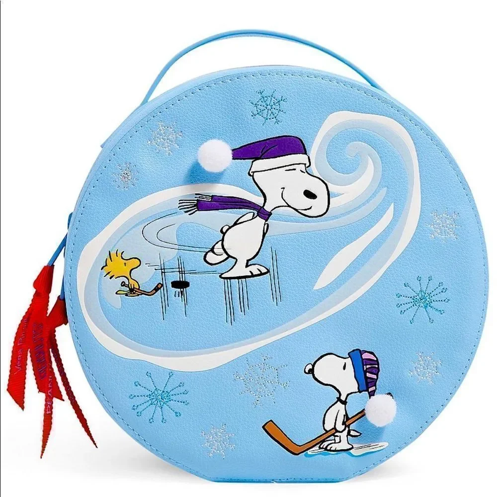 Vera Bradley Peanuts Collection Ski Slope Snoopy Whimsy Cosmetics Bag NWT